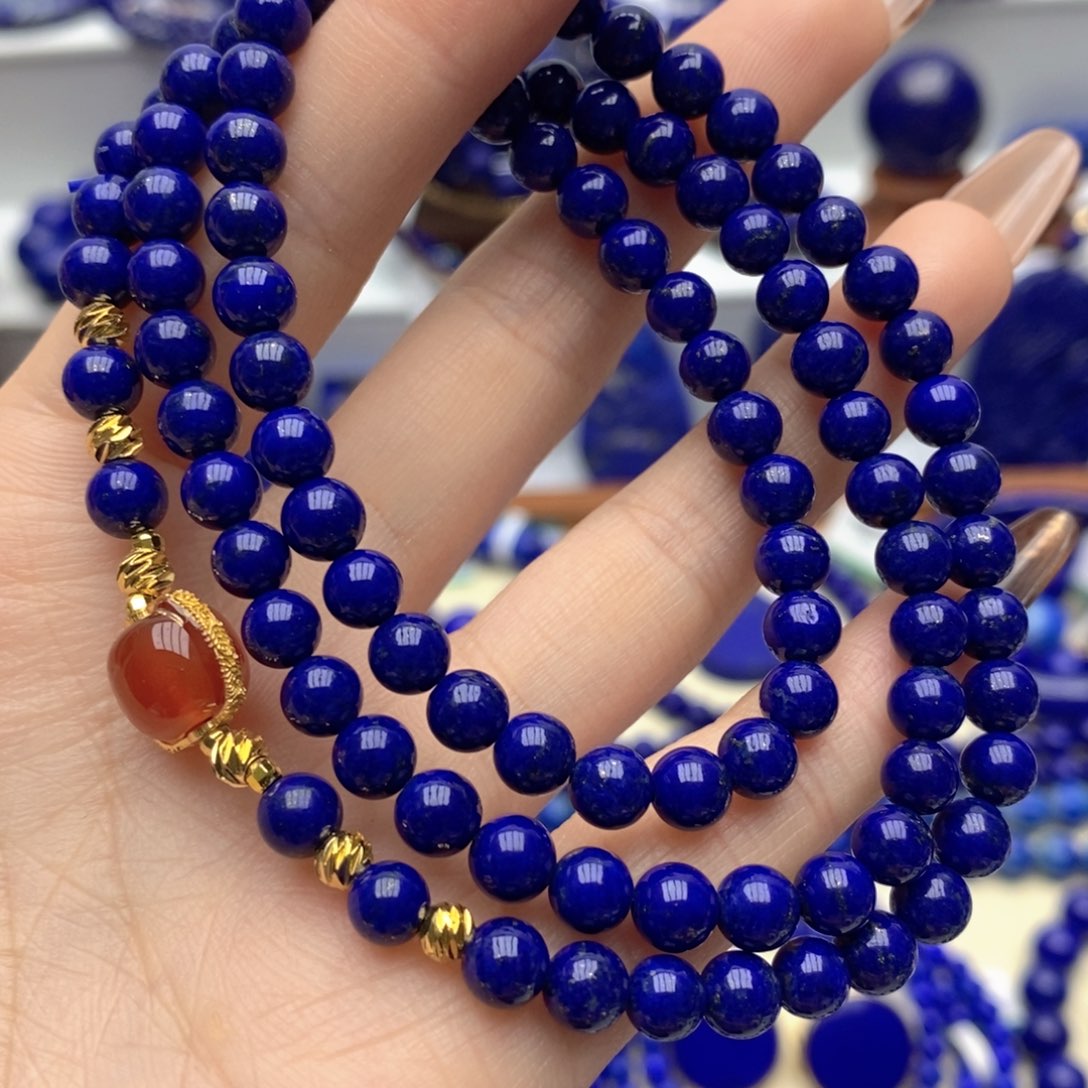 青金石未镶嵌手链5➕