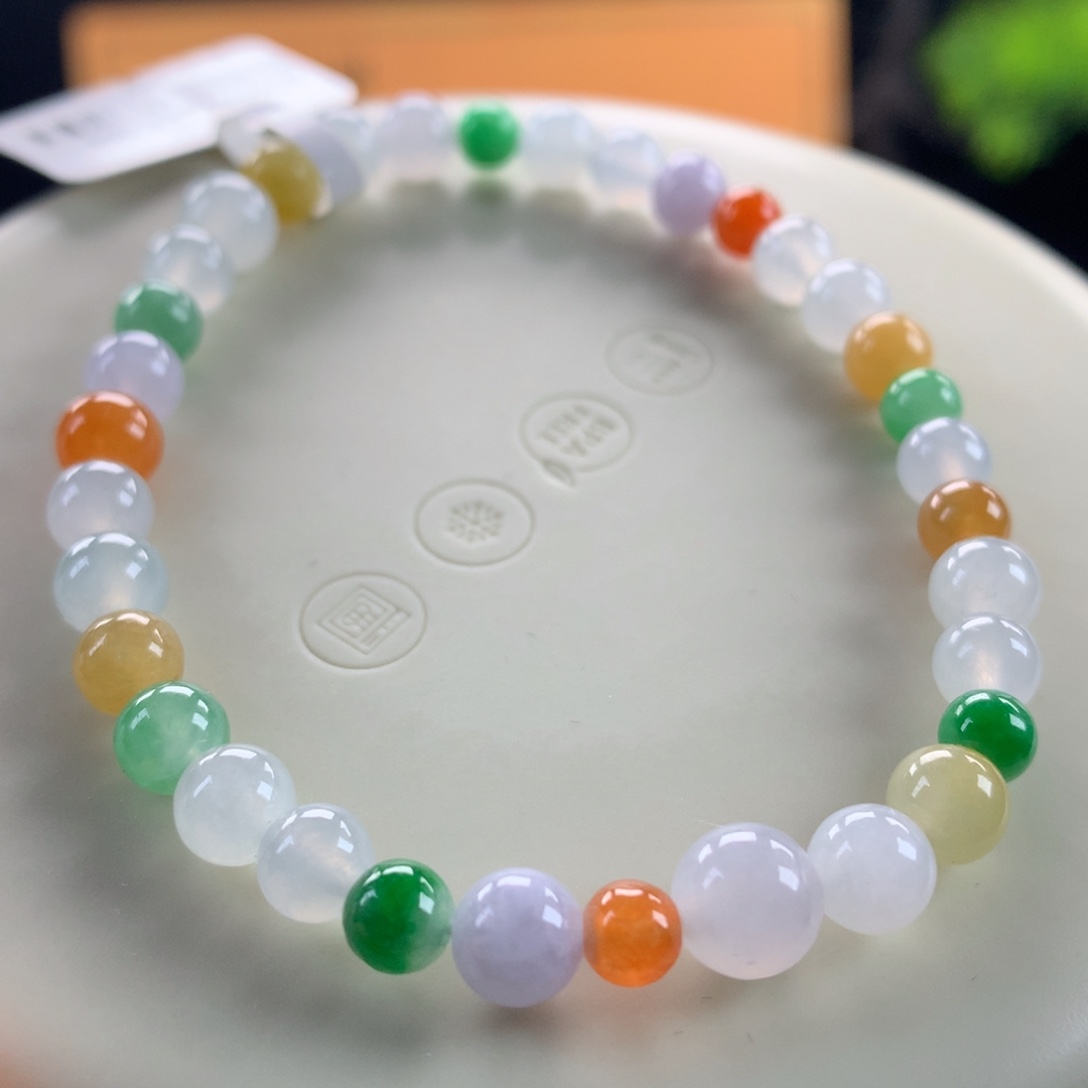 翡翠未镶嵌手链卡4.6～6.6