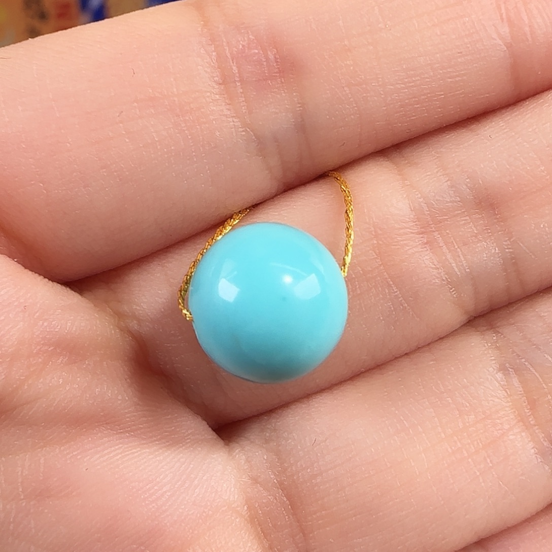 绿松石未镶嵌珠宝奇石11mm+