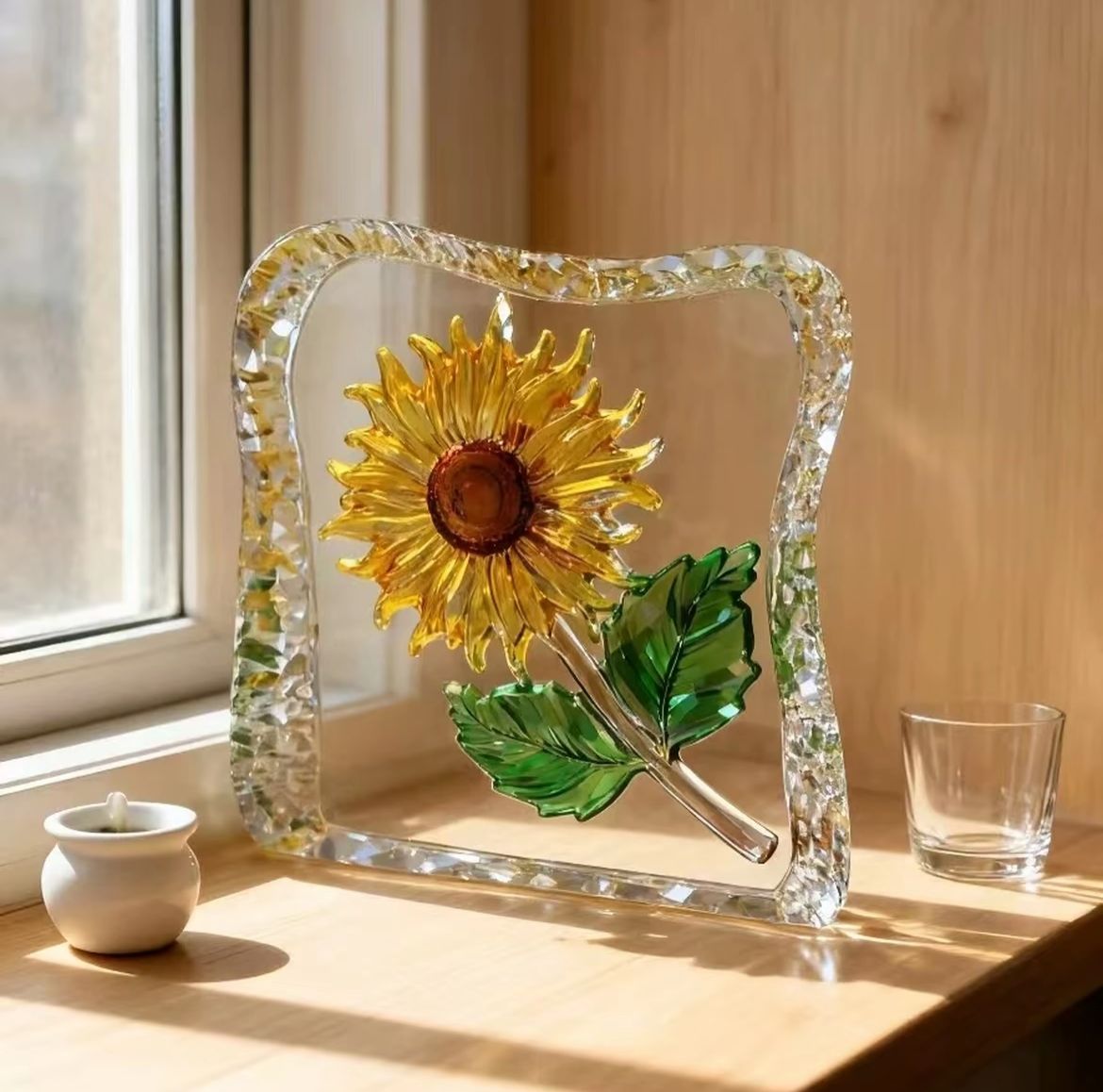 【向日葵】油画向日葵摆件色彩乔迁桌面玄关窗台卧室精致