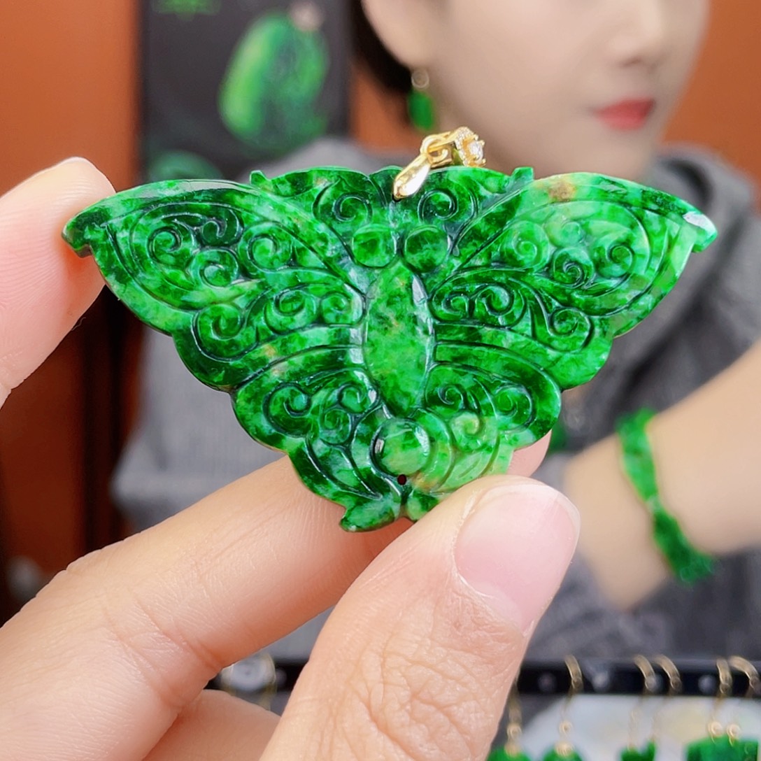 翡翠未镶嵌耳饰饰品