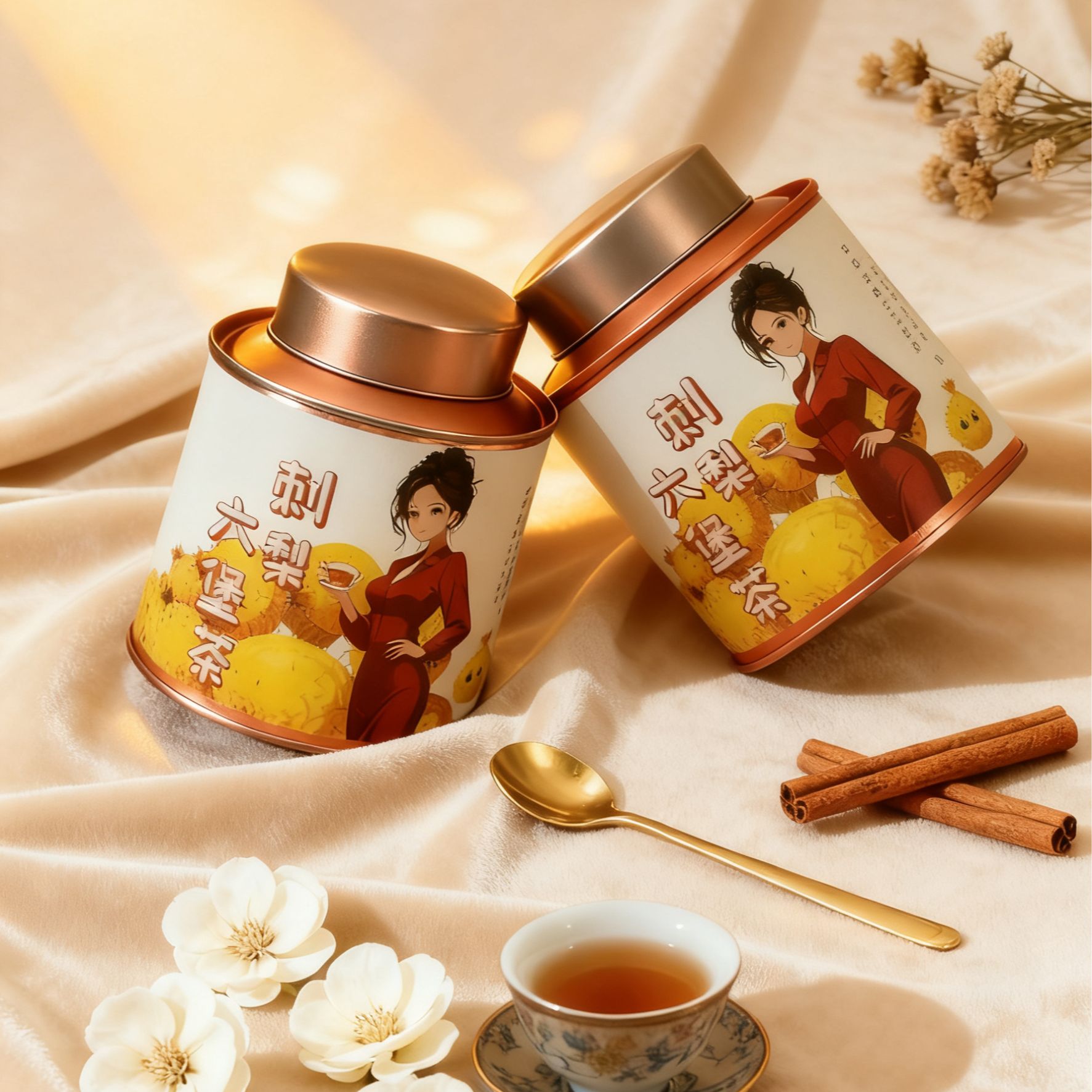 冻干刺梨六堡茶 贵州野生刺梨+六堡茶手工制作 赠女神暖暖杯 钛杯