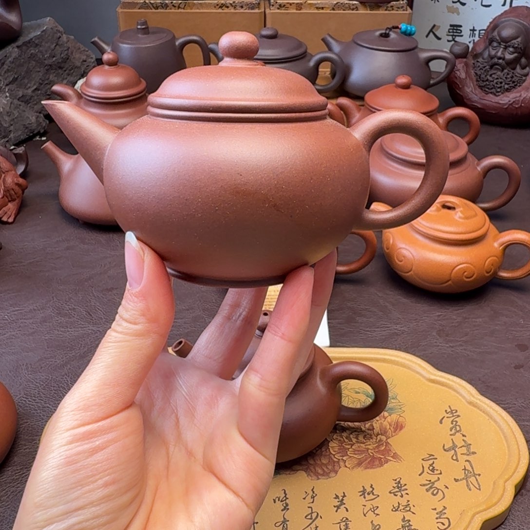 钱***多紫砂茶壶 特练紫泥  水平  200
