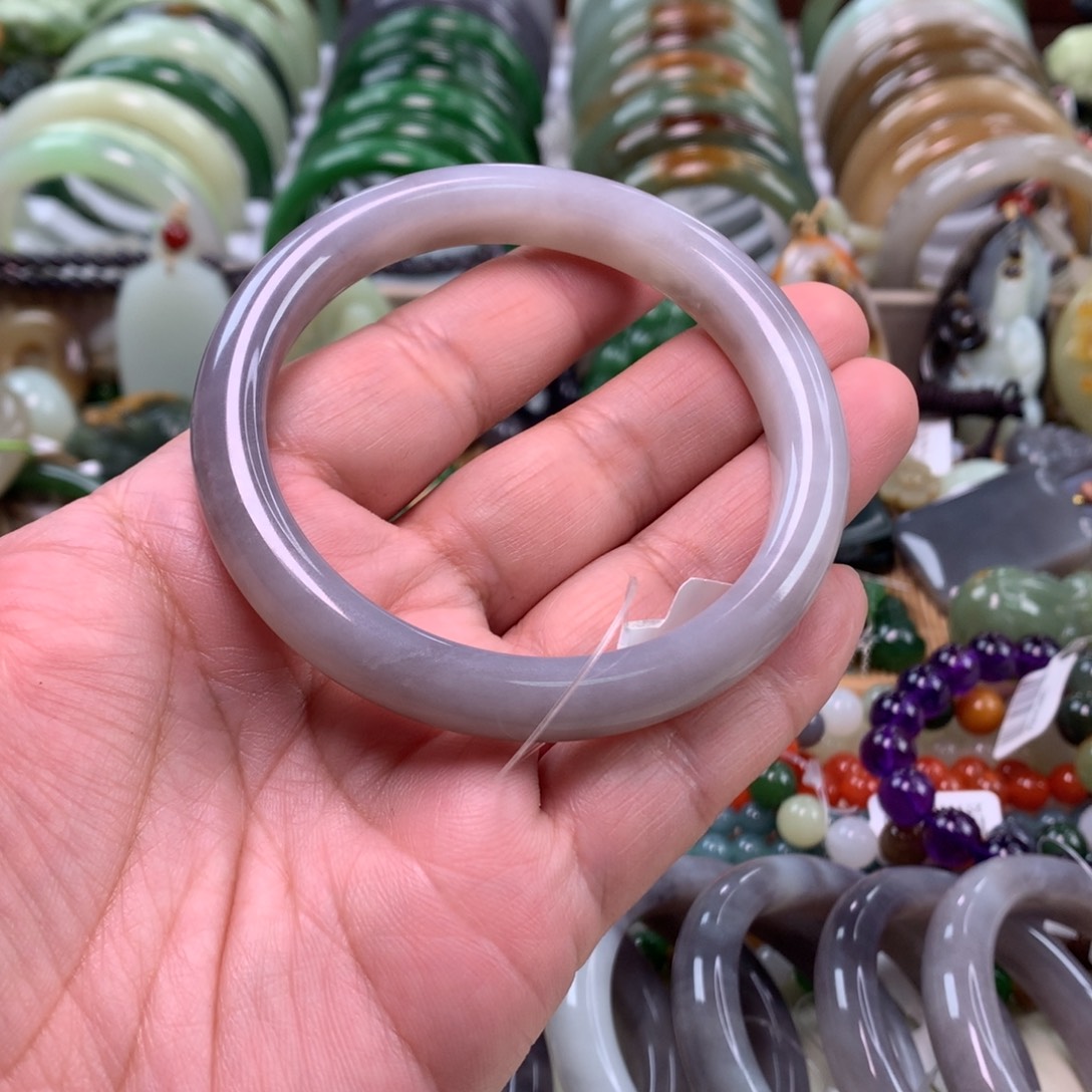 和田玉未镶嵌手镯60_61口径