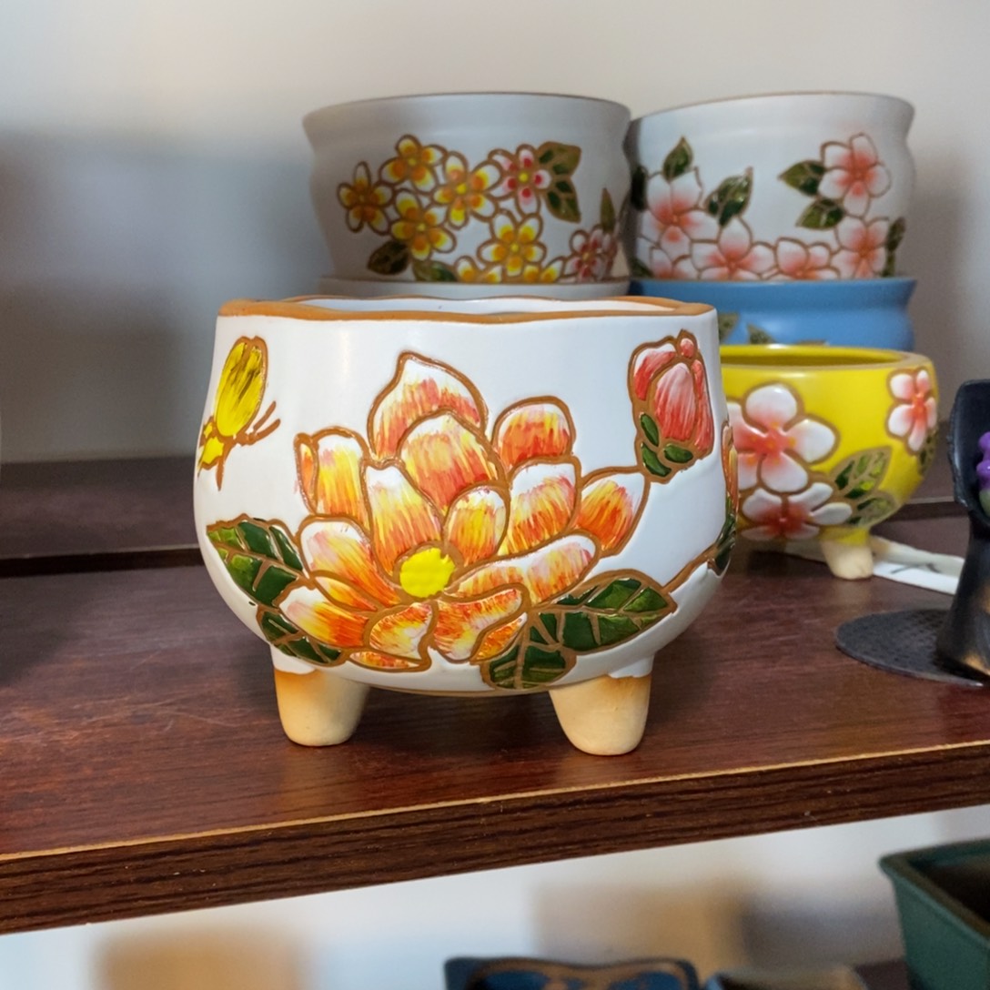 红陶韩式多肉植物花盆