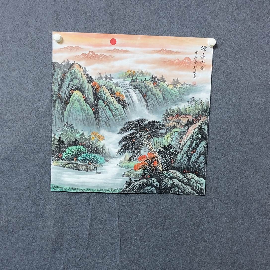 国画四尺斗方一副