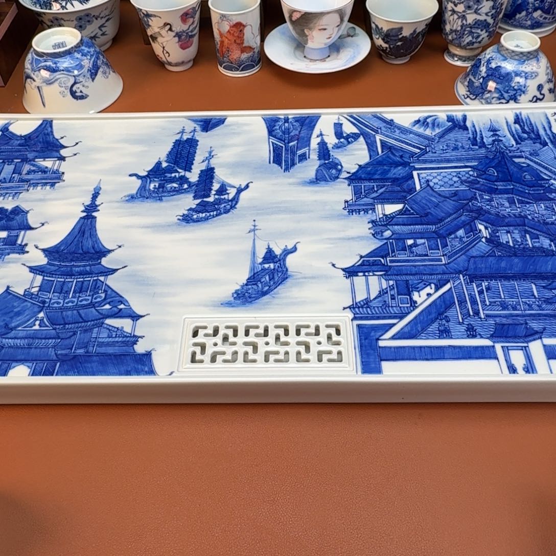 旗***魏陶杯子景德镇全手工手绘陶瓷