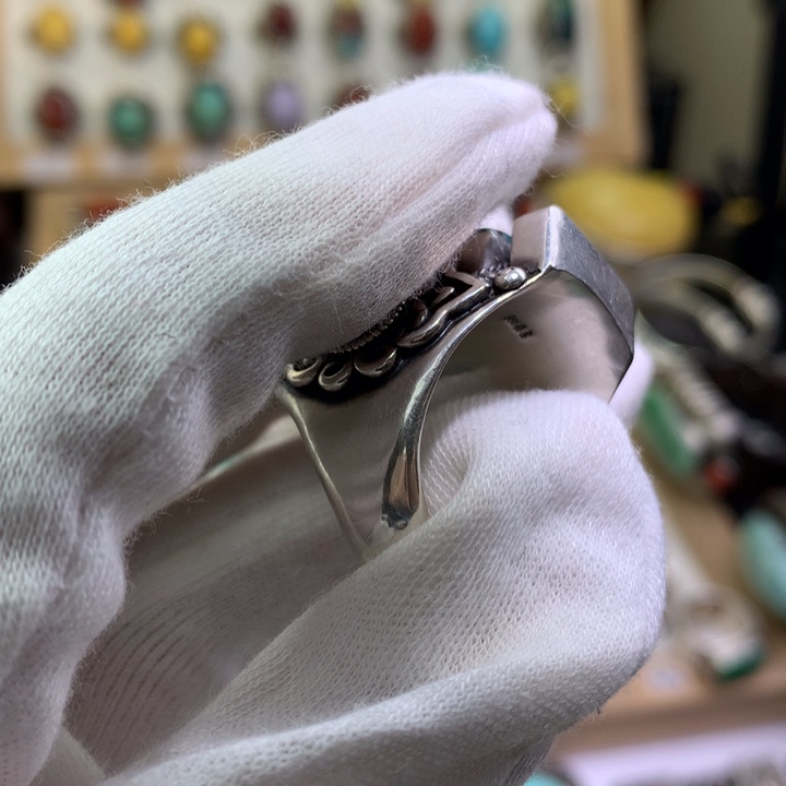 格***足银足银纯手工制作开口戒