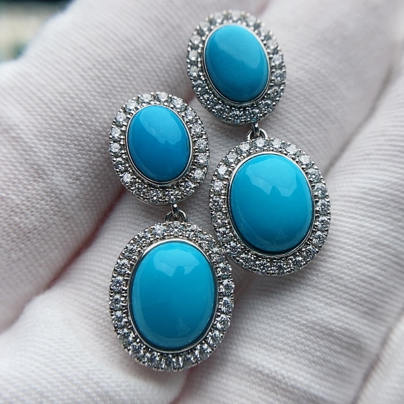 【闪购商品】绿松石原矿绿松石银S925镶嵌