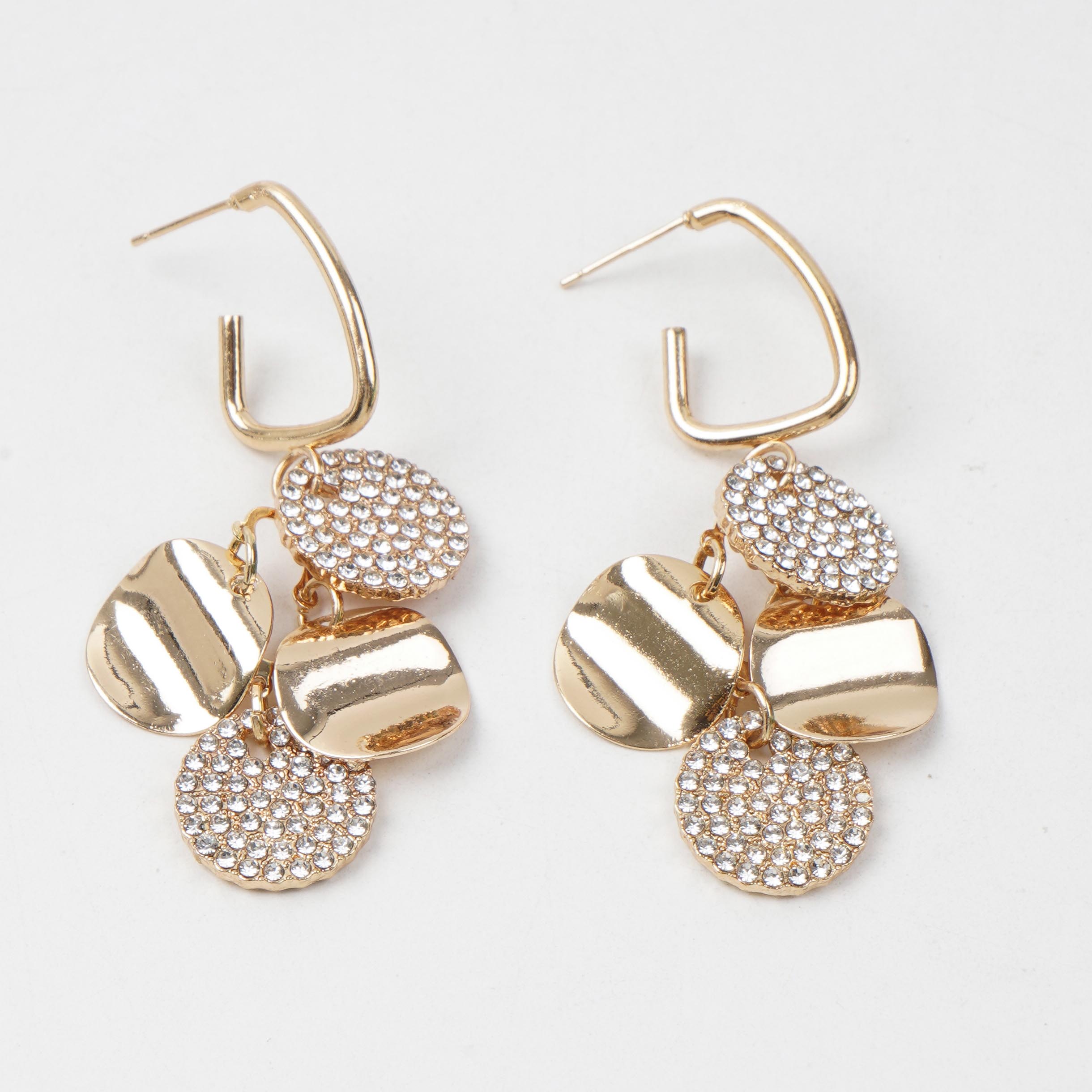 铜合金耳饰 原创设计日韩耳环满钻气质精致耳饰N1187