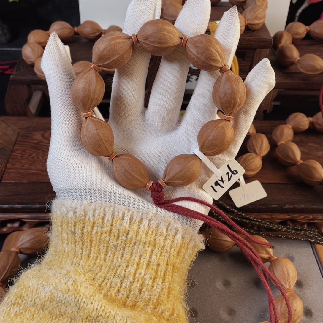 尘***火手串橄榄核原生态梅林铁核19*26带20三通