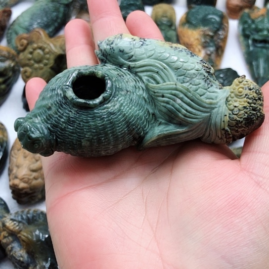 岫岩河磨玉（透闪石质玉）把件未镶嵌