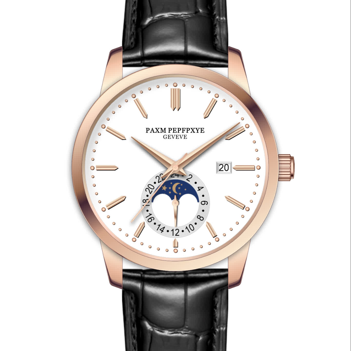 PP-月相大师系列诗意月相腕间星芒高端奢华防水全自动夜光腕表PX