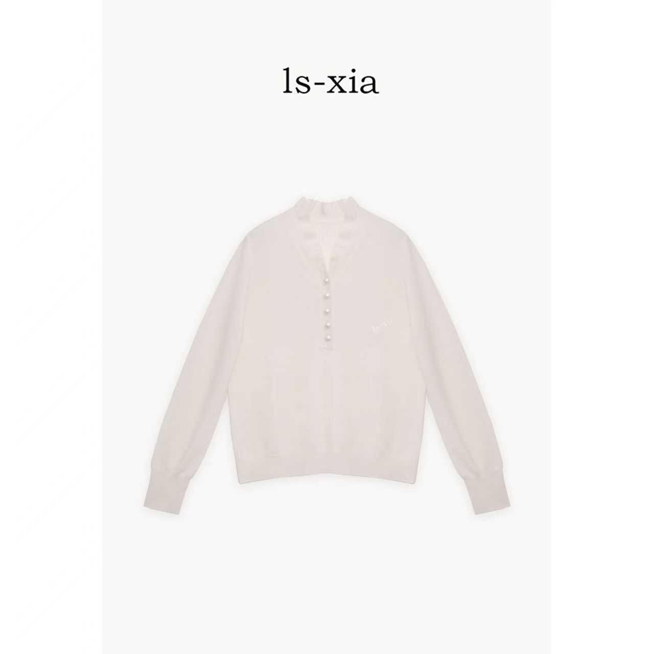 【霜落】*100%绵羊毛时尚秋冬内搭打底轻奢风单排扣纯色针织衫