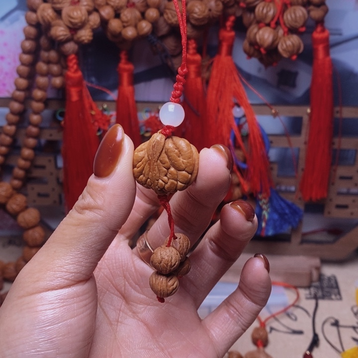桃核吊坠龙纹桃枭