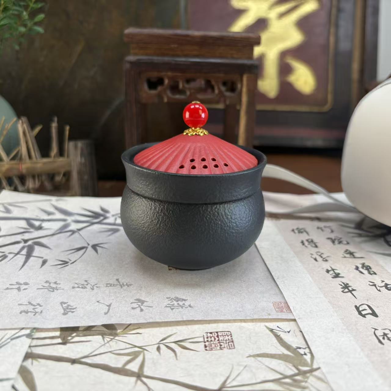 黑色路宝（官帽）旅行茶具-0051-直播专享