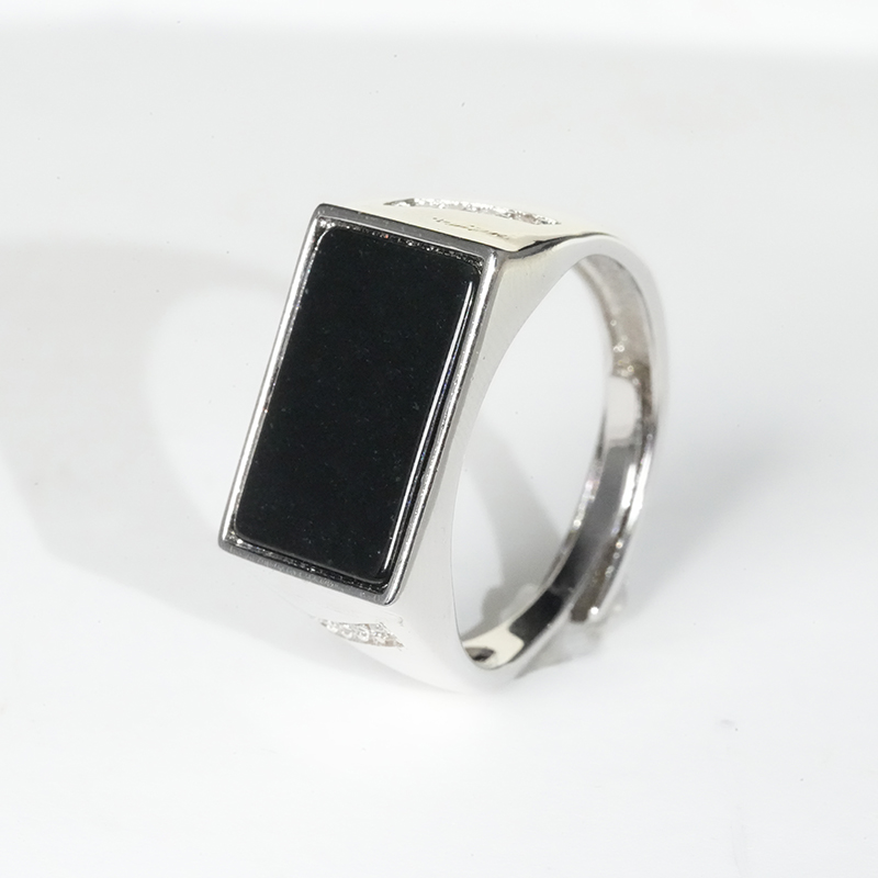 【小胖翡翠】天然翡翠墨翠无事牌戒指A货典雅轻奢开口戒-多样性发1