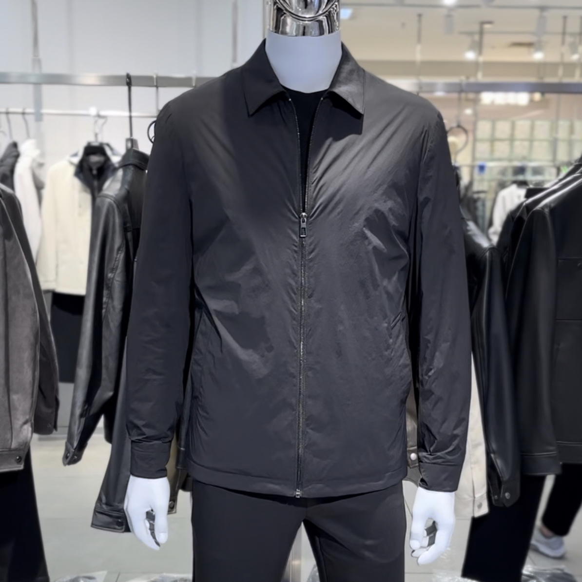 25新男士90白鹅绒行政夹克简约外套翻领