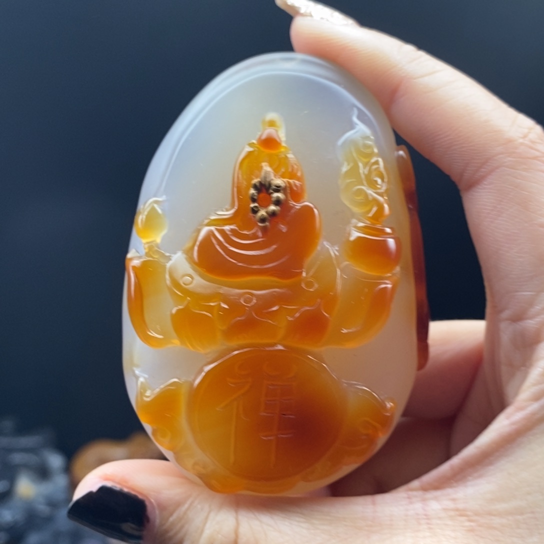 玛瑙/玉髓吊坠(不含链)未镶嵌