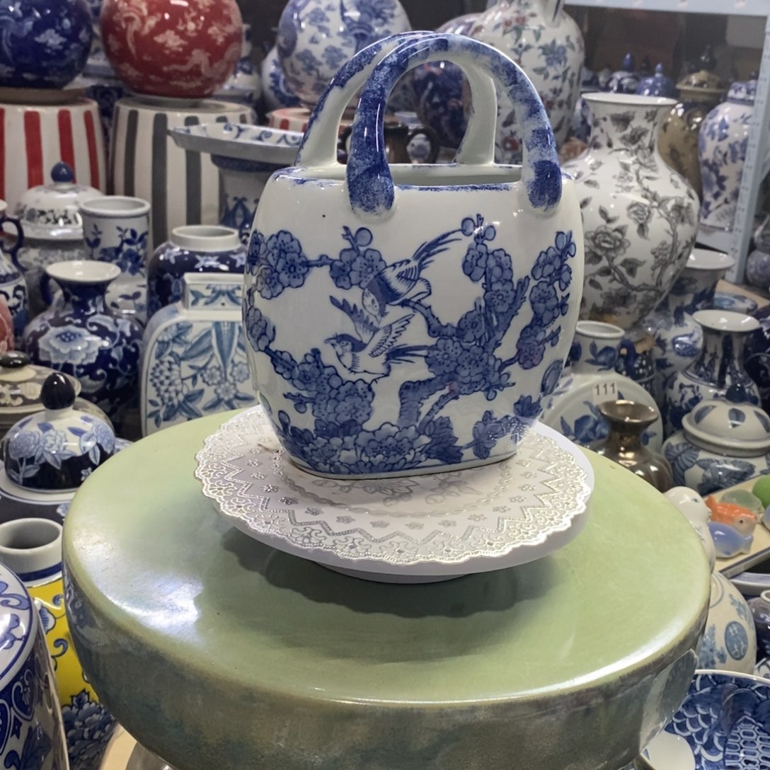 瓶手提包花瓶摆件花瓶