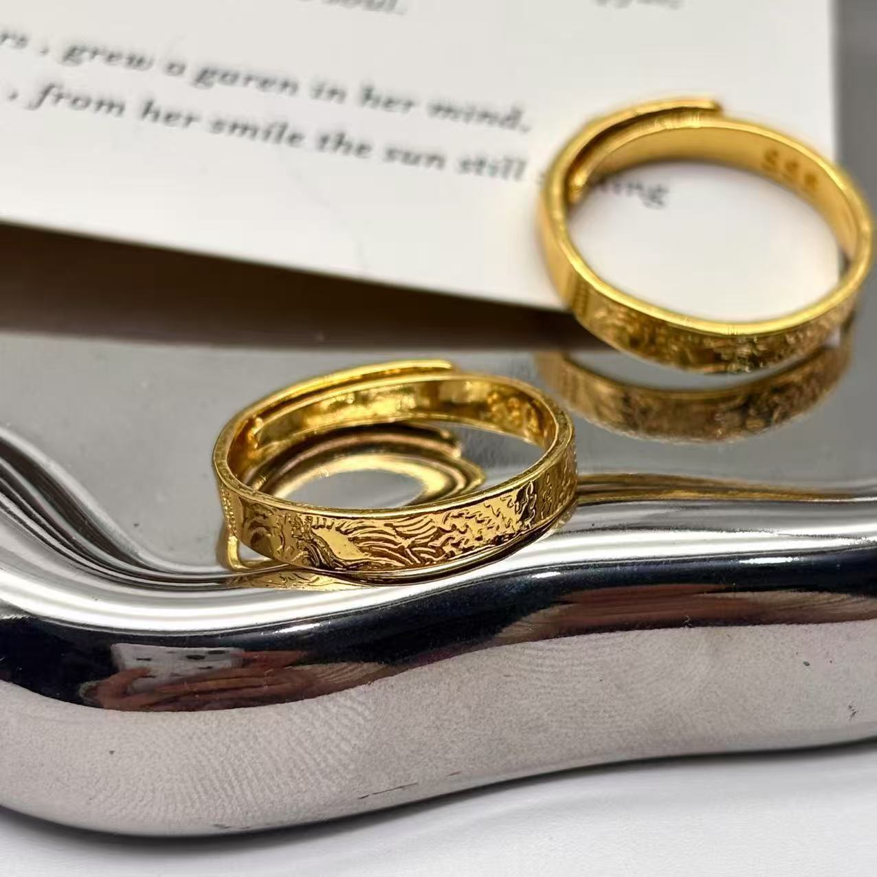 合金戒指 合金戒指 情侣对戒龙凤婚戒实心精致适合求婚送女友礼物