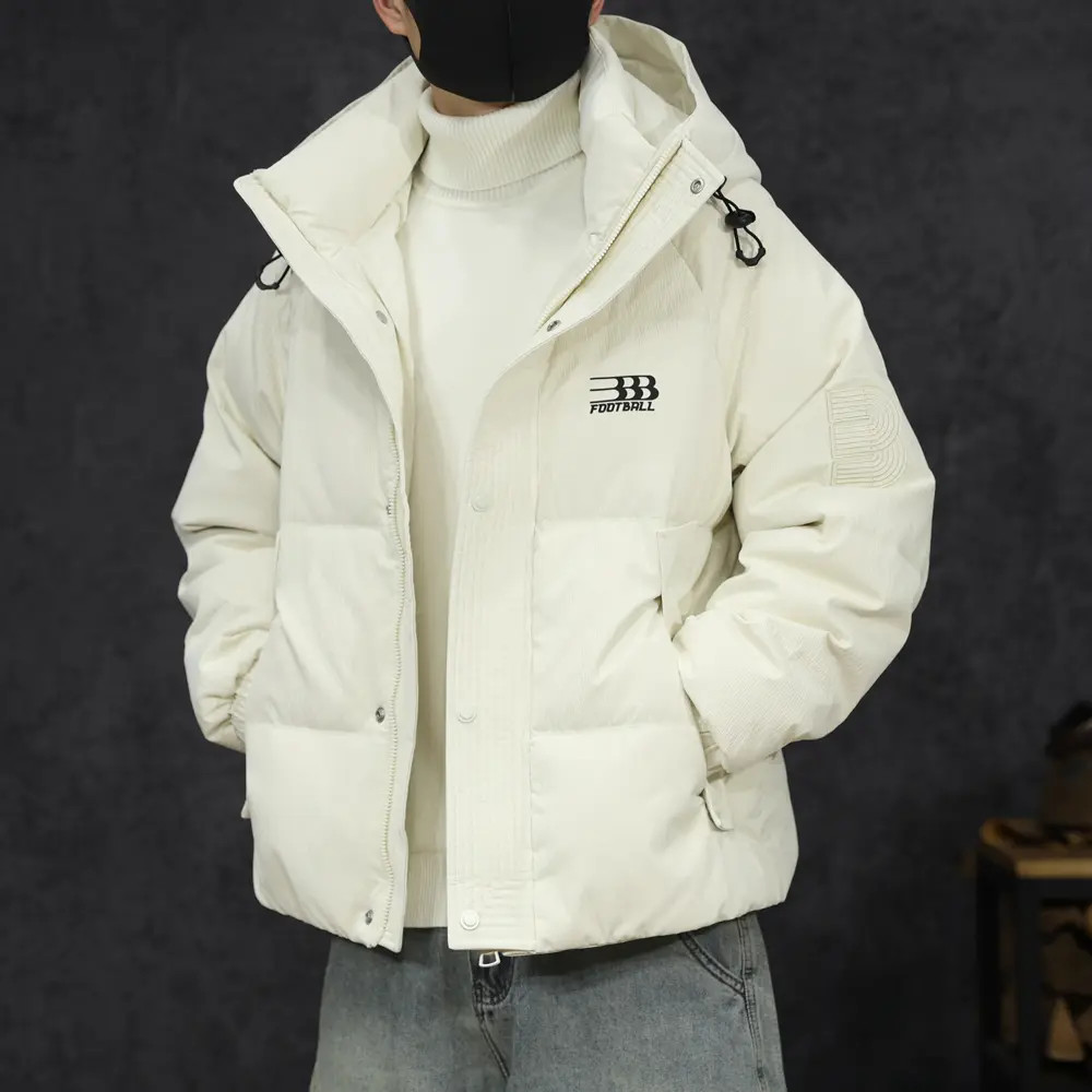 新国标羽绒服男款冬季新款白鸭绒连帽加厚保暖爆款网红款羽绒服男