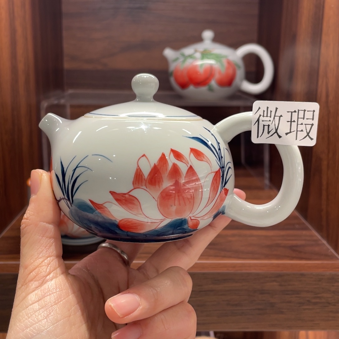 微瑕纯手绘釉下彩