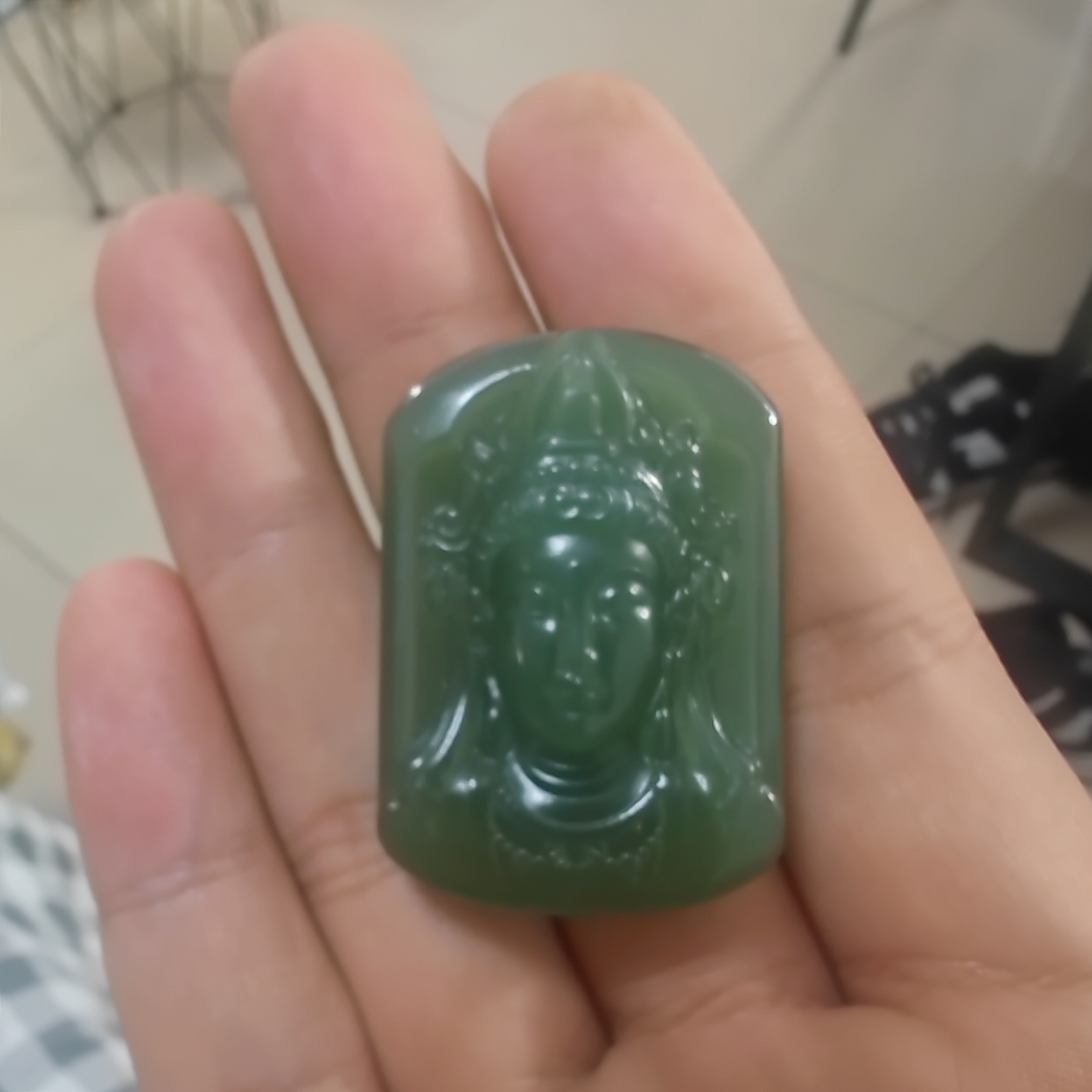 观音头挂件精致时尚苏工精雕