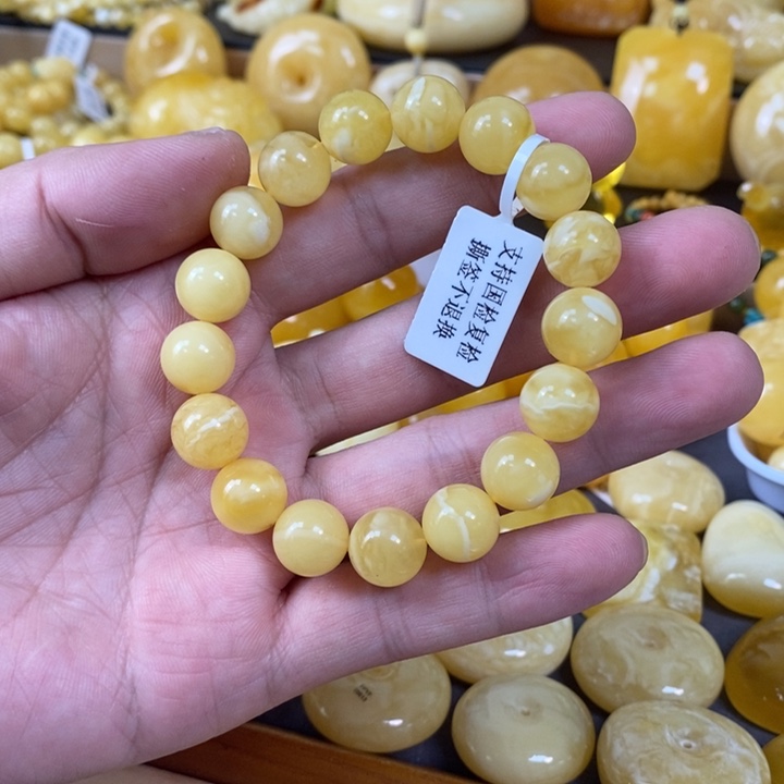 琥珀颈饰未镶嵌手串