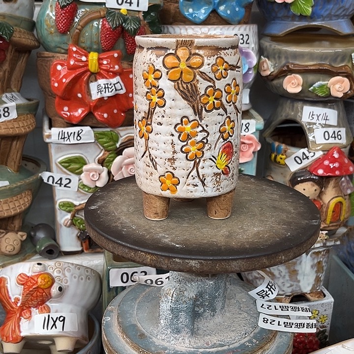 紫砂花盆粗陶材质多肉花盆