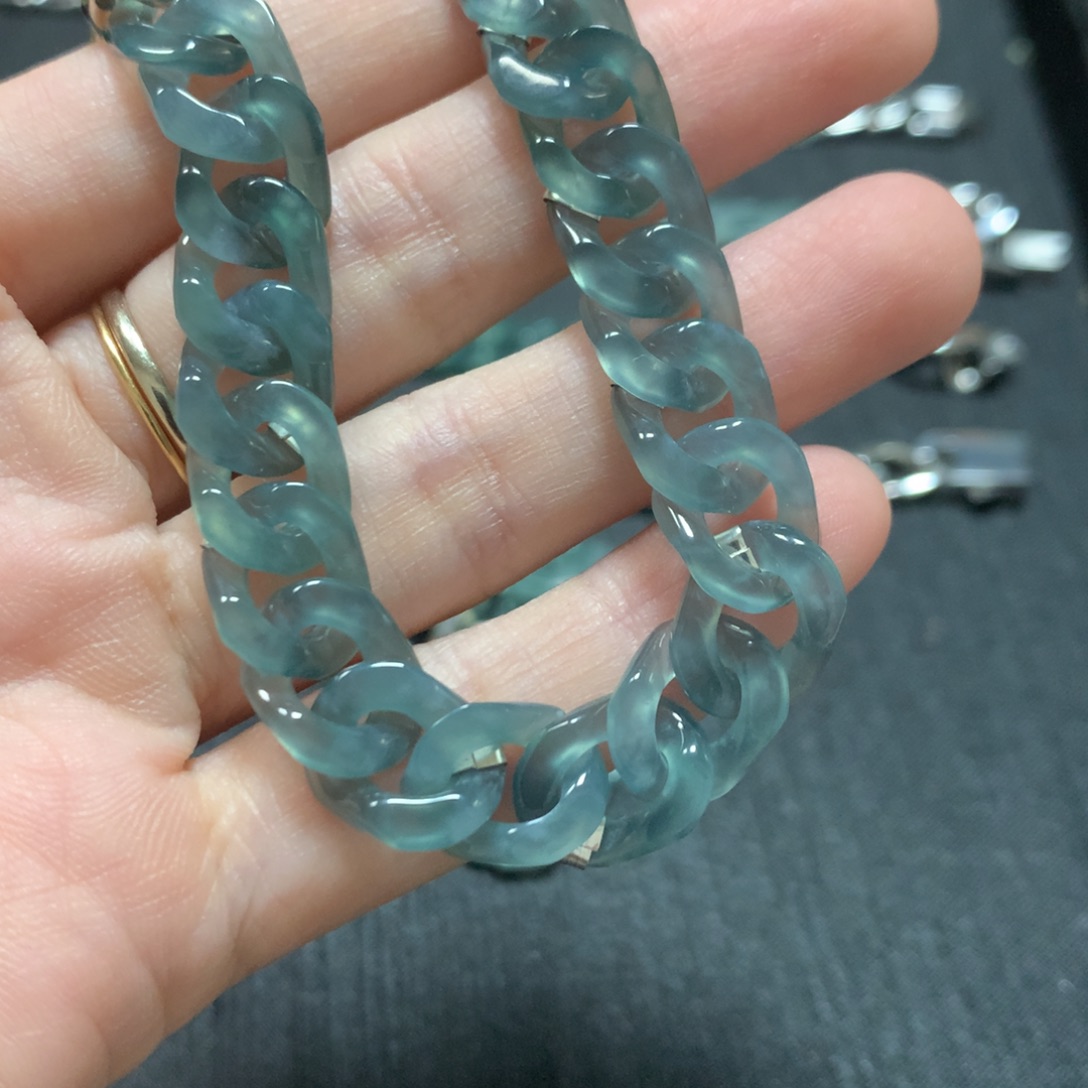 江***未镶嵌定制翡翠翡翠手链999