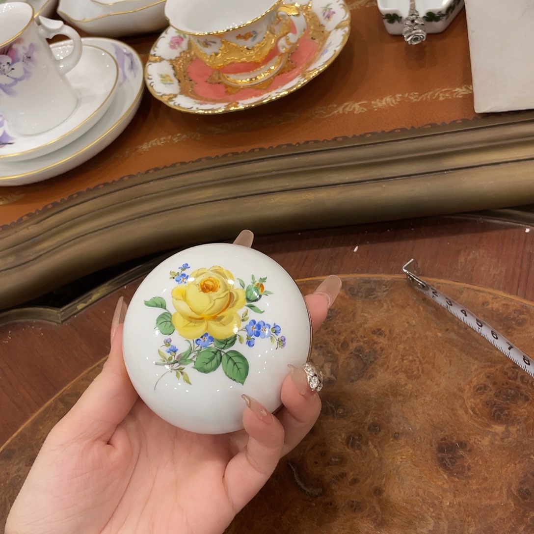 瓷片中古一等黄玫瑰