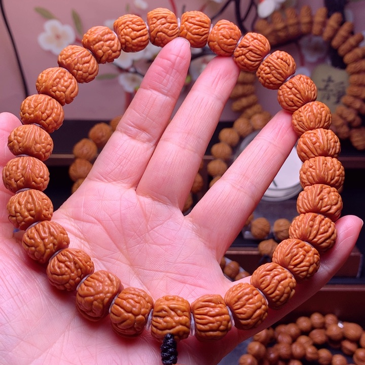 桃核手串龙纹桃核