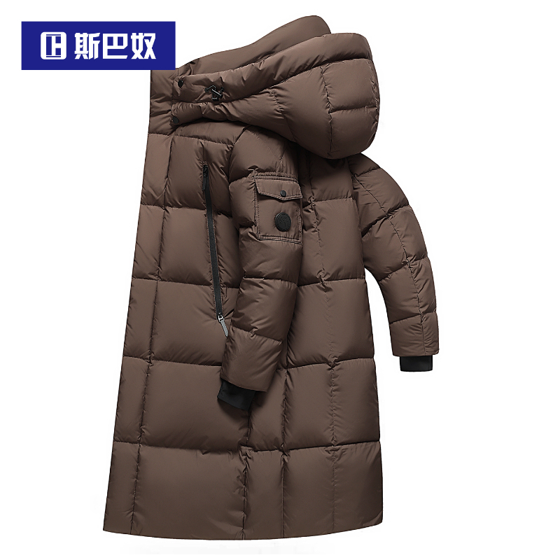 斯巴奴极寒加厚羽绒服男装过膝长款2025冬季新东北哈尔滨保暖外套