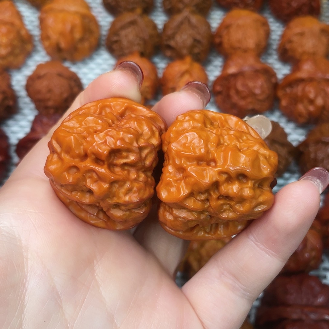 桃核吊坠文玩核桃 手把件 蛤蟆头 38