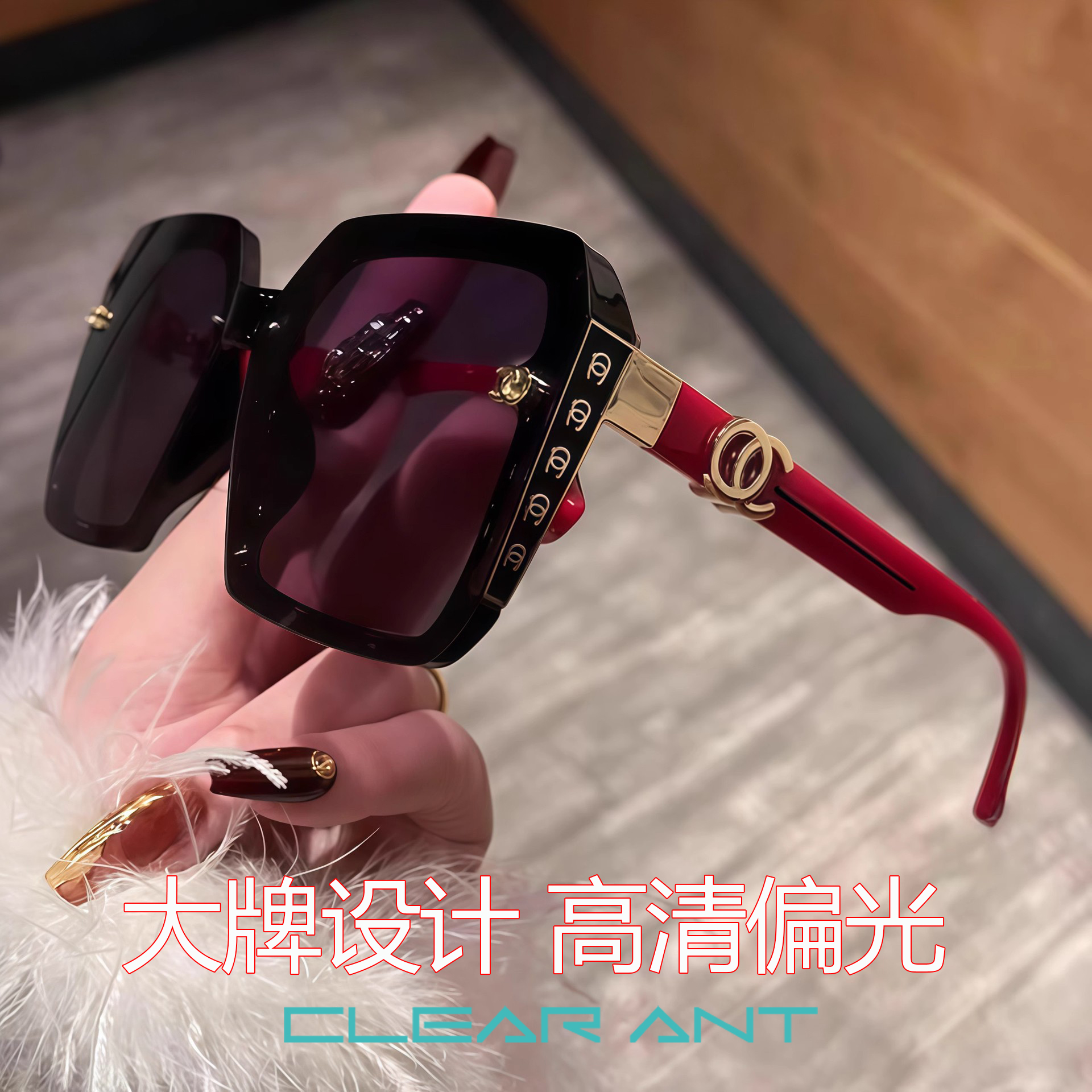 时尚大框墨镜女防晒防紫外线高颜值显白显瘦太阳镜高级感遮阳眼镜商品图