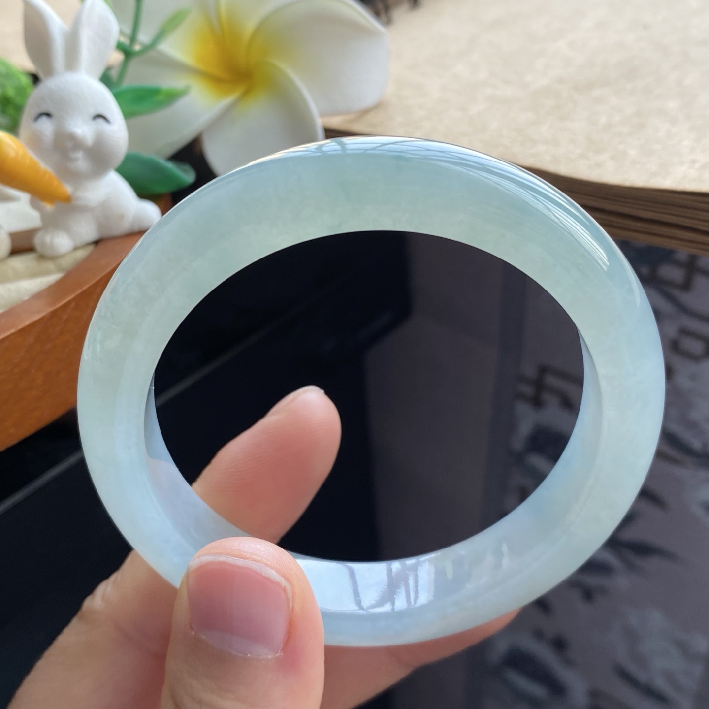 02.27批冰浅晴果冻镯1166号55.8-11.9-8.6浅晴色！天然翡翠手镯