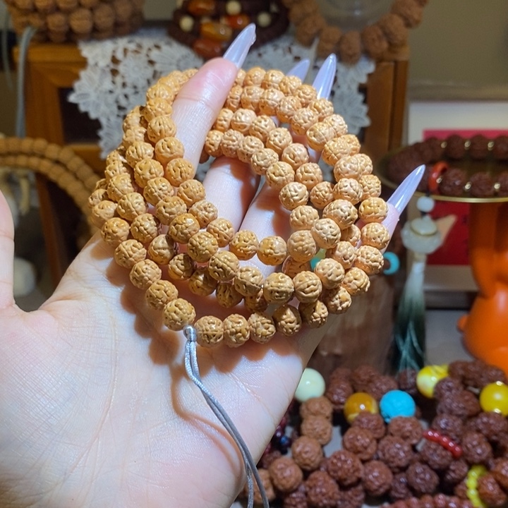 招***⁹金刚菩提手串96原籽金蝉纹108颗一物