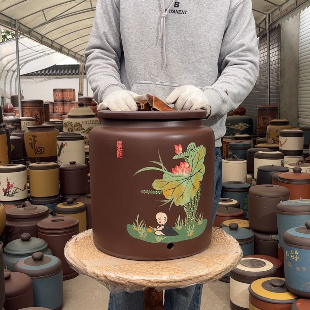 紫砂茶叶罐20龙头款