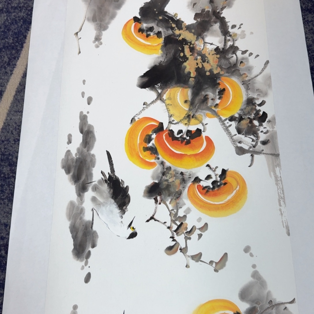 国画纯手绘山水花鸟作品