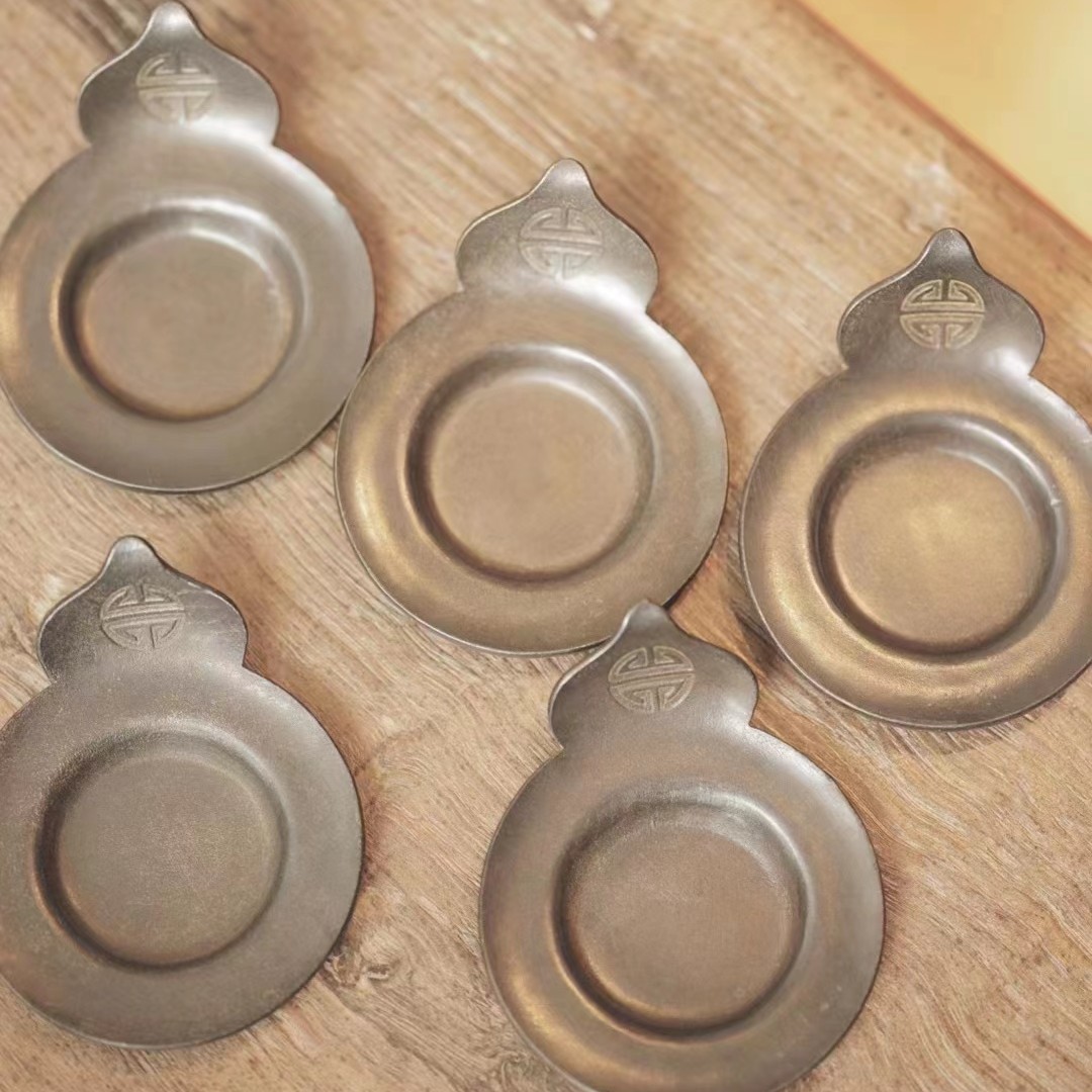 【老王】单片-葫芦古锡杯托（茂号S0038）