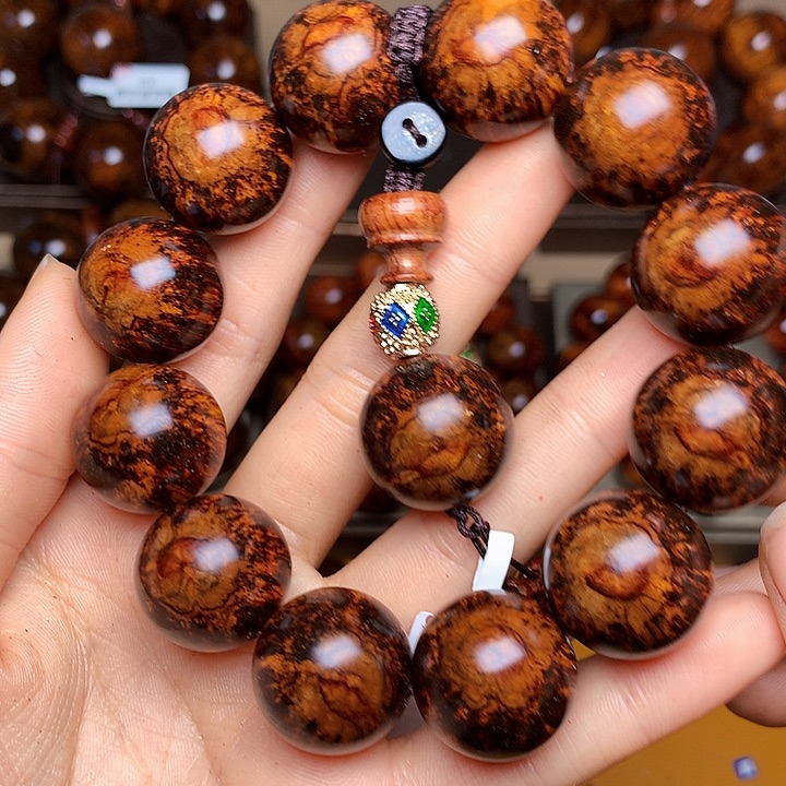 花梨木类手串/手链黄花梨风化料老挝花梨土埋料2.0