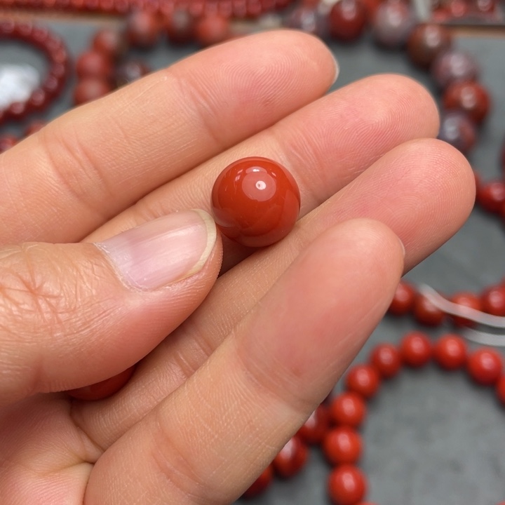 南红玛瑙单珠12多样性发1未镶嵌