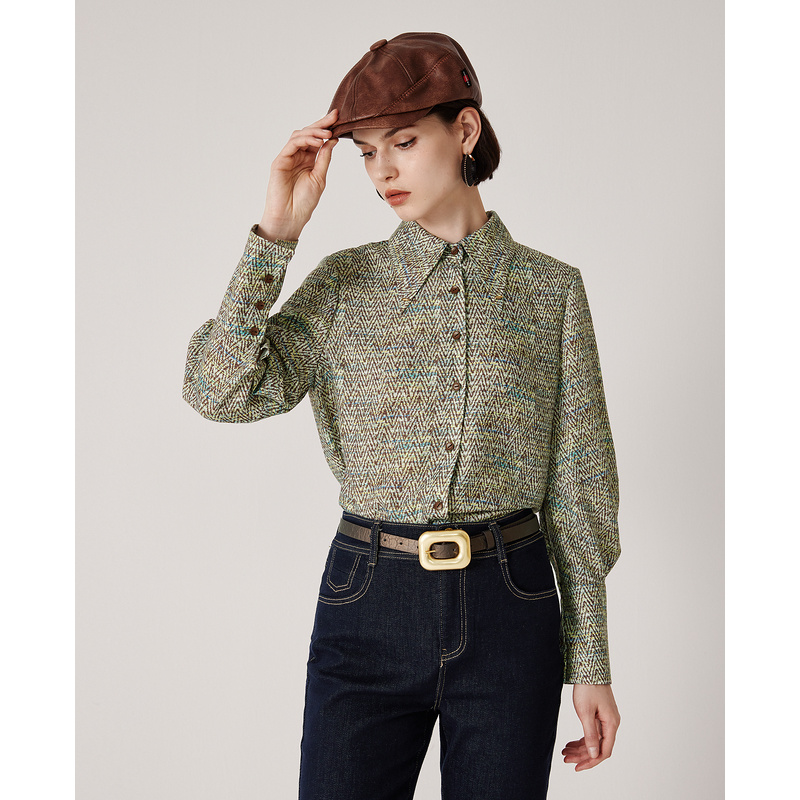 【小花】D63长袖衬衫5V3C34130