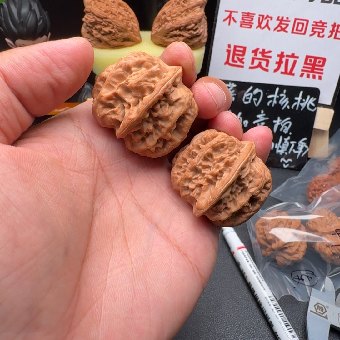 文玩核桃吊坠33+×40 全品大方块文玩核桃把件