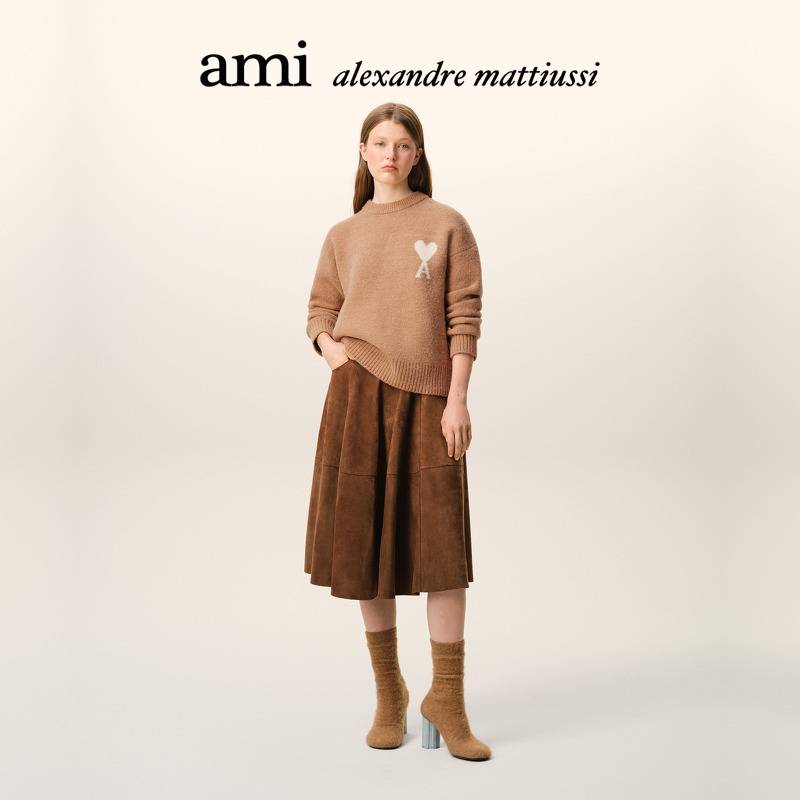 【节日限定】Ami Paris白色ADC云朵毛衣 圣诞针织衫