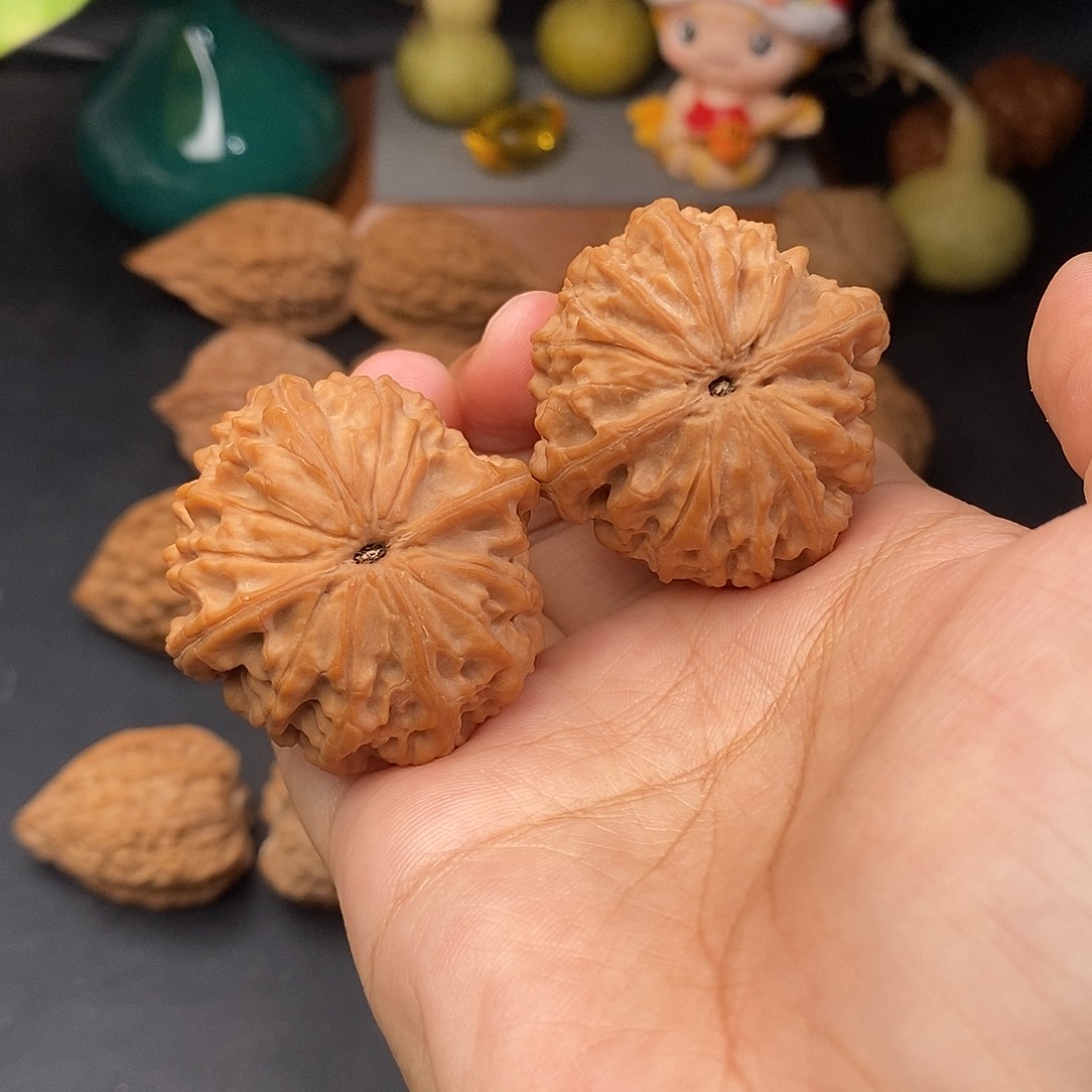 把件文玩核桃龙眼全品38.5