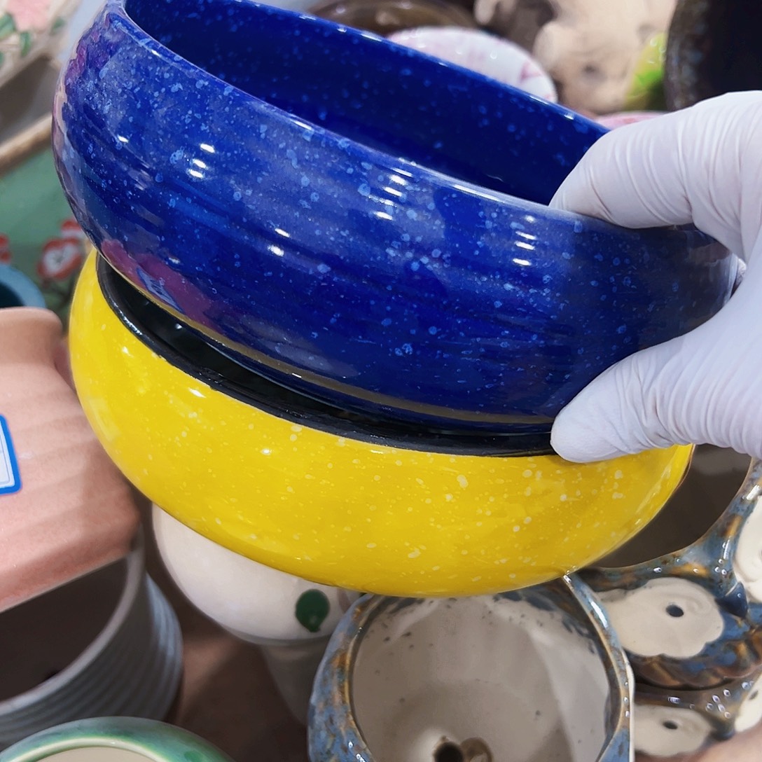 无孔外贸尾单陶瓷花盆凑单10米包邮