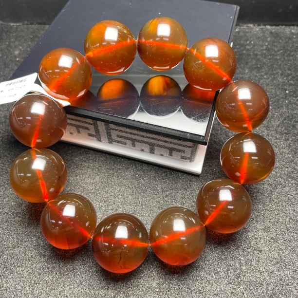 红蜜紫罗兰手串55g