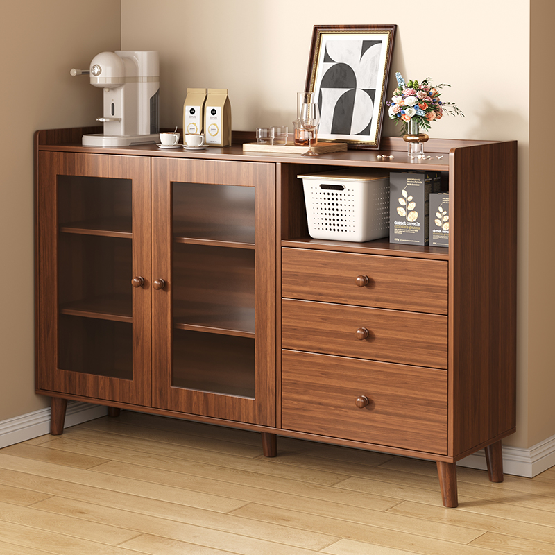 餐边柜客厅靠墙一体储物柜中式茶水柜新款家用置物柜厨房收纳柜子